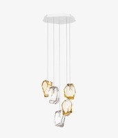 Vícečetná - LAS CL017PC-1CE00-0010C1 Závěsné Crystal rock 5x G4 2W 2700K  barva *********- LASVIT