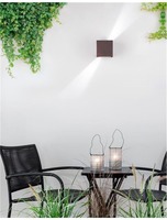 Nástěnná - NV 847406 Venkovní nástěnné svítidlo COMO antický hnědý hliník LED 2x3W 3000K 220-240V nastavitelný úhel 0-90st. IP54 - NOVA LUCE