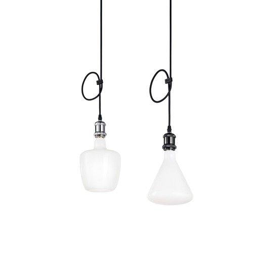 Svítidla - FAN I-TRACK-CLOCK-NERO Závěsné svítidlo 3‑fázový systém BINARIO CLOCK černá, 1xE27, 5 x 153 cm - FANEUROPE - foto 1