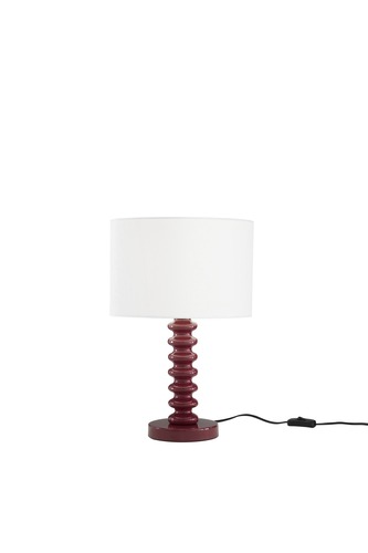 Stolní lampy dekorační - FAN I-SULTAN-L-ROS Stolní lampa Sultan (červená + samet) kov + samet, 1 x E27, 15 W; lampa pr. 30 x 20 cm, konstrukce 30 x 30 x 45,5 cm - FANEUROPE - foto 1