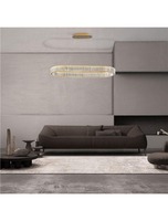 Dekorativní - NV 9333073 Závěsné svítidlo AURELIA zlatý kov a křišťál LED 48W 230V 3500K IP20 stmívatelné - NOVA LUCE