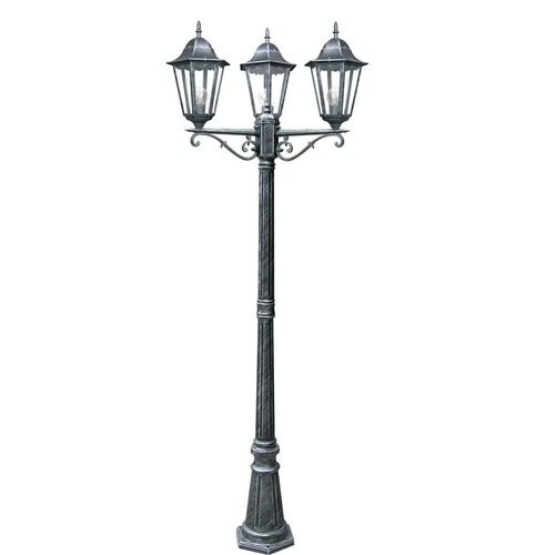 Sloupková - FAN LANT-FIRENZE/P3 Sloupkové svítidlo FIRENZE černá/stříbrná, 3xE27, IP44, 218 x 76,5 cm - FANEUROPE - foto 1