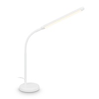 Stolní lampy pracovní - BRILO 7660016 Mura stolní lampička - 6W, 600lm, LED, stmívatelné, dotykový vypínač, nastavitelné, bílá - BRILO