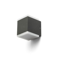 Nástěnná - RED R13569 TIRAS II nástěnná antracitová mléčný akryl 230V LED 2x6W IP54 3000K - RED - DESIGN RENDL