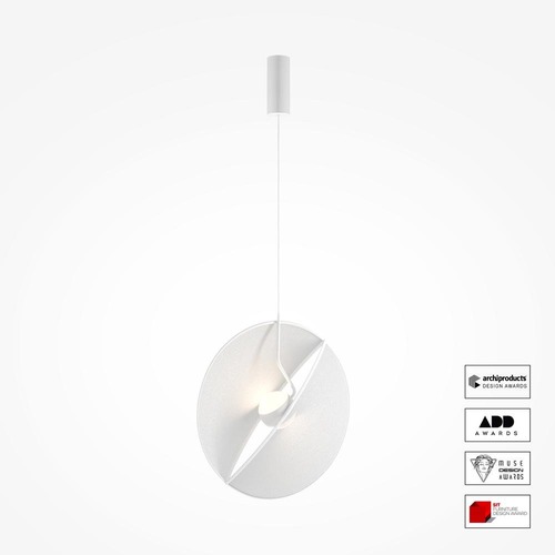 Dekorativní - M MOD154PL-L6W3K Závěsné svítidlo Reflex 3000K 14W teplá bílá bílý kov/akrylát design - MAYTONI - foto 1