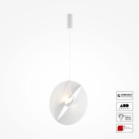 Dekorativní - M MOD154PL-L6W3K Závěsné svítidlo Reflex 3000K 14W teplá bílá bílý kov/akrylát design - MAYTONI