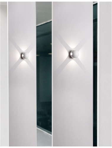 Nástěnná - NV 852436 Venkovní nástěnné svítidlo COMO bílý hliník a sklo LED 4x1W 3000K 220-240V 4x51st. IP54 světlo ve čtyřech směrech - NOVA LUCE - foto 1