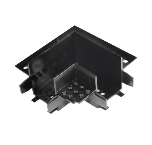 Lištové Magnetic BERNINI - FAN BERNINI-TL-L Příslušenství - rohová spojka Bernini pro zapuštěné pouzdro, 7,8 x 6,78 x 3,24 cm, černá - FANEUROPE - foto 1