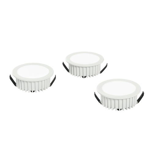 Kruhová - FAN INC-FUSION-3X5W BCO Zápustné svítidlo LED Fusion, bílá, hliník, 3 x 5 W, 1200 lm, 4000 K, 7 x 7 x 3,2 cm - FANEUROPE - foto 1