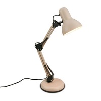 Stolní lampy pracovní - BRILO 7394011 Pixa lampička na psací stůl, vypínač, nastavitelné, E14, béžová - BRILO