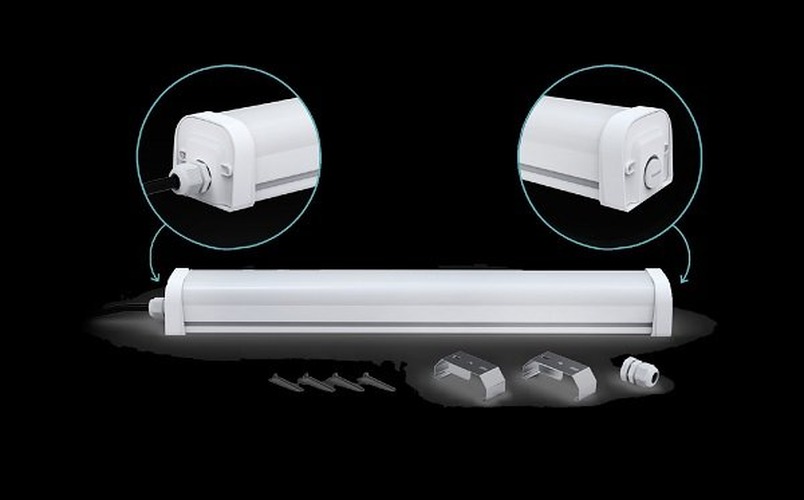Technická - SL TRI-12040D Stropní svítidlo LED Tri-Proof 40W 1187mm IP65 4200K 3500lm 220°- SKYLIGHTING - foto 1