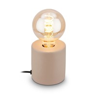 Stolní lampy dekorační - BRILO 7658011 Tubo stolní lampička - s vypínačem, E27 patice, max. 10W, béžová - BRILO