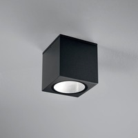 Přisazená - FAN I-CITIZEN-Q1-NER Venkovní stropní svítidlo Citizen, černé, 1 x E27, IP54, 15 x 15 x 17 cm - FANEUROPE