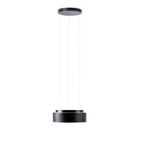 Kruhová - OS ERI67387 ERIS LEC2 závěsné skleněné svítidlo černá IP40 3000 K 18W LED - OSMONT