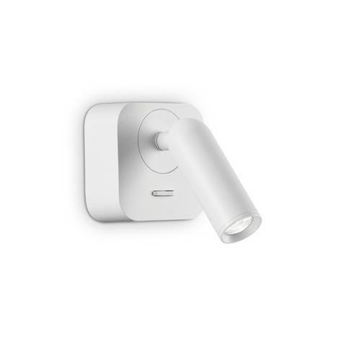 Bodová - ILUX 260648 LED Nástěnné bodové svítidlo Ideal Lux BEAN SQUARE AP BIANCO 260648 3,5W 220lm 3000K IP20 6,5cm hranaté bílé - IDEALLUX - foto 1