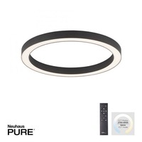 Kruhová - PN 6309-13 Paul Neuhaus LED stropní svítidlo PURE-LINES 50cm stmívatelné CCT 2700-5000K antracit - PAUL NEUHAUS