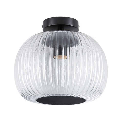 Kruhová - P 71146 LED stropní svítidlo Ruya IP44 E27 230V max. 60W sklo/černá mat - PAULMANN - foto 1