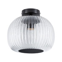 Kruhová - P 71146 LED stropní svítidlo Ruya IP44 E27 230V max. 60W sklo/černá mat - PAULMANN