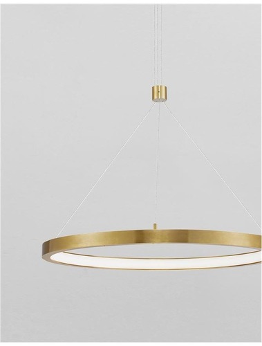 Kruhová - NV 9172835 Závěsné svítidlo EMPATIA zlatý mosazný hliník a akryl LED 35W 230V 3000K IP20 stmívatelné - NOVA LUCE - foto 1
