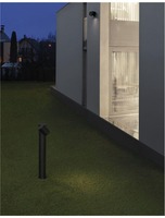 Sloupková - NV 9279112 Venkovní sloupkové svítidlo FOCUS černý hliník skleněný difuzor GU10 1x7W 100-240V IP54 bez žárovky - NOVA LUCE