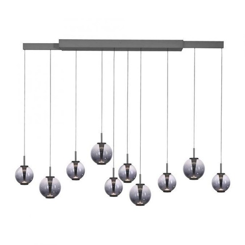 Dekorativní - PN 2221-15 Závěsné svítidlo PURE E-Infinity, mystická šedá s nastavitelnou šířkou, e-Slide ovladač 2200-5000K - PAUL NEUHAUS - foto 1