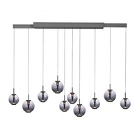 Dekorativní - PN 2221-15 Závěsné svítidlo PURE E-Infinity, mystická šedá s nastavitelnou šířkou, e-Slide ovladač 2200-5000K - PAUL NEUHAUS