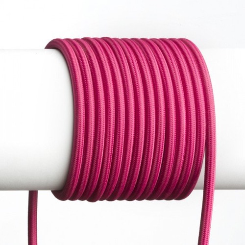 Kabely, šňůry - RED R12226 FIT textilní kabel 3X0,75 1bm fuchsiová - RED - DESIGN RENDL - foto 1