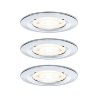 Koupelnová - P 92310 LED vestavné svítidlo Nova GU10 Flat nevýklopné IP44 3x4,9W 230V 2700K chrom - PAULMANN