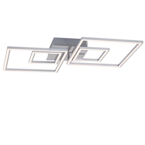 Hranatá - BRI 3132-018 LED rám 65,6 cm 2x14,5W 1500lm chrom - BRILONER - foto 1
