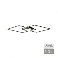 Hranatá - LD 14695-18 ASMIN LED stropní svítidlo 106x37cm, černá, ploché, paměťová funkce, panel 3000K - LEUCHTEN DIREKT / JUST LIGHT