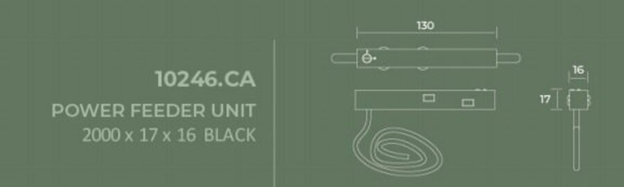 Lištové ALARIK - BPM ACC20224.CA.BK-BK Napájení / driver Power Feeder pro lištu Alarik Slim černé - BPM (starý kód 10246.CA) - foto 1