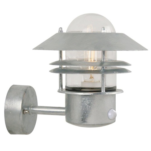 Nástěnná - NOR 25031031 Venkovní nástěnné svítidlo Blokhus Sensor 1x60W E27 galvanizovaná čirá - NORDLUX - foto 1