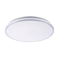 Kruhová - LD 14844-17 ISABELL LED stropní svítidlo, chrom, stínidlo, IP44, koupelna, teplá bílá 3000K - LEUCHTEN DIREKT / JUST LIGHT