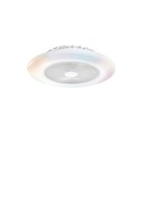 Ventilátory - FAN LED-PONENTE-PRO Stropní ventilátorové LED svítidlo Ponente Pro 46 W, 5500 lm, CCT RGBW, stmívatelné, RF ovladač, 15 x 55 cm - FANEUROPE