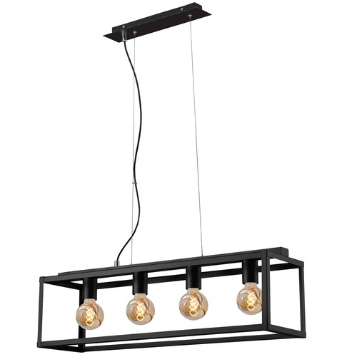 Hranatá - BRI 4020-045 Závěsné svítidlo, 75 cm, max. 40 W, černá - BRILONER - foto 1
