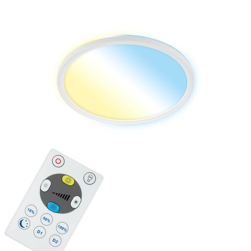 Kruhová - BRILO 7058-016 CCT svítidlo LED panel, pr. 29,3 cm, 18 W, 2400 lm, bílé - BRILO - foto 1