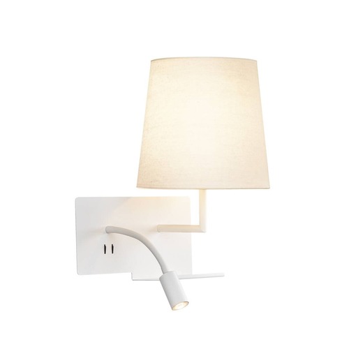 Dekorativní - LA 1003460 SOMNILA FLEX vnitřní nástěnné svítidlo LED 3000K, bílá, verze vpravo vč. USB přípojky - BIG WHITE (SLV) - foto 1