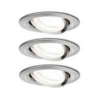 Kruhová - P 92456 LED vestavné svítidlo Nova Coin 3ks sada kruhové 84mm 50° 3x2,8W 230V 4000K kov kartáčovaný - PAULMANN