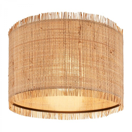 Kruhová - BRI 3854014 Stropní svítidlo Borra 40x29 cm – stínidlo ze slámy, E27, max. 10W, on/off, béžová / černá - BRILONER - foto 1
