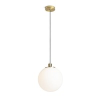 Koule - RED R14394 BOULDER 30 závěsná opálové sklo/česaná mosaz 230V E27 15W - RED - DESIGN RENDL