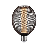 E27 - P 29087 Metallic Glow Standard 230V LED Globe E27 Spiral 4,2W 1800K černá - PAULMANN