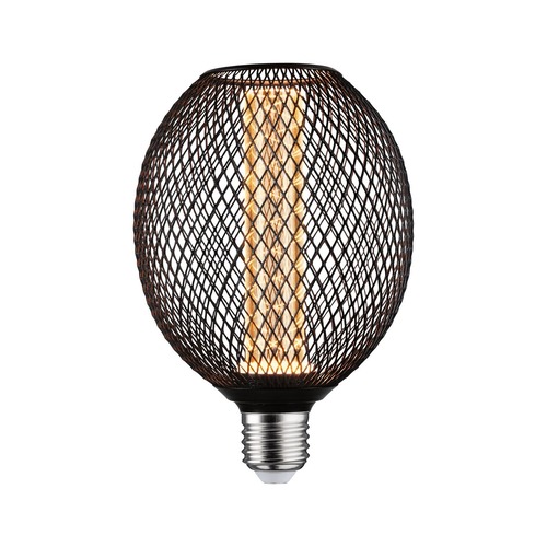 E27 - P 29087 Metallic Glow Standard 230V LED Globe E27 Spiral 4,2W 1800K černá - PAULMANN - foto 1