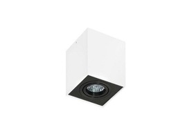 Downlight - AZZ AZ1439 Stropní bodové přisazené svítidlo Azzardo Eloy 1 white/black AZ1439 GU10 1x50W IP20 9,5cm hranaté bílo-černé - AZZARDO