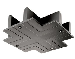 Lišty a příslušenství IVELA - IMPR 710537 Deko-Light 3-fázový kolejnicový systém - D Line DALI vestavný krycí panel X-spojka, černá - LIGHT IMPRESSIONS