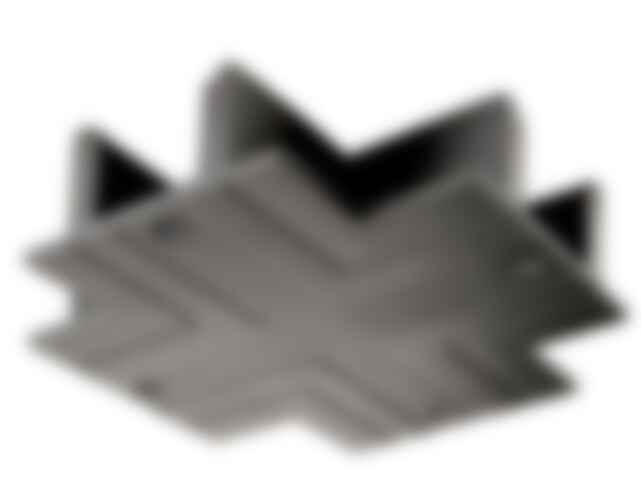 Lišty a příslušenství IVELA - IMPR 710537 Deko-Light 3-fázový kolejnicový systém - D Line DALI vestavný krycí panel X-spojka, černá - LIGHT IMPRESSIONS - foto 1