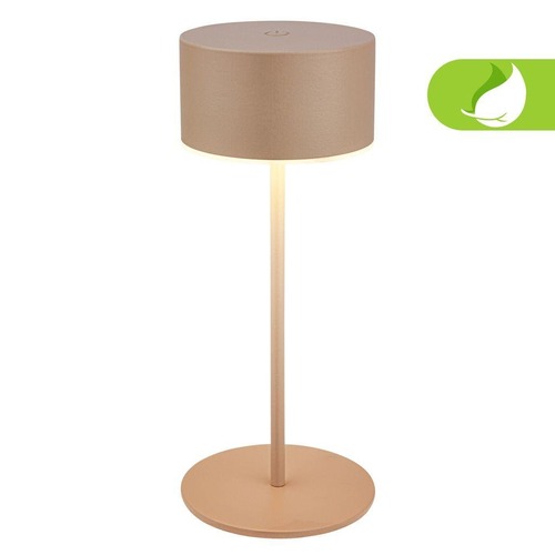 Stolní lampy dekorační - BRILO 7629011 BRILONER Kira stolní lampička - 3W, 200lm, bezdrátová, LED, dotykový vypínač, stmívatelné, béžová 7629011 - foto 1