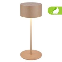 Stolní lampy dekorační - BRILO 7629011 Kira stolní lampička - 3W, 200lm, bezdrátová, LED, dotykový vypínač, stmívatelné, béžová - BRILO