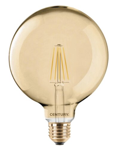 E27 - CEN INVG125-082722 LED FILAMENT GLOBE 125mm EPOCA 8W E27 2200K 630Lm 360d 125x174mm IP20  - CENTURY - foto 1