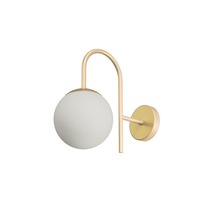 Dekorativní - OS ANC40003 ANCHA 1 nástěnné skleněné svítidlo zlatá / bílá IP40 25W E27 - OSMONT