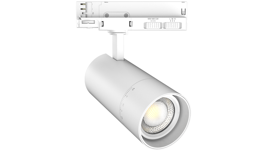 LED traťová světla - LED track light CCT 20W/25W/30W BRIDGELUX - Bílé tělo - foto 1
